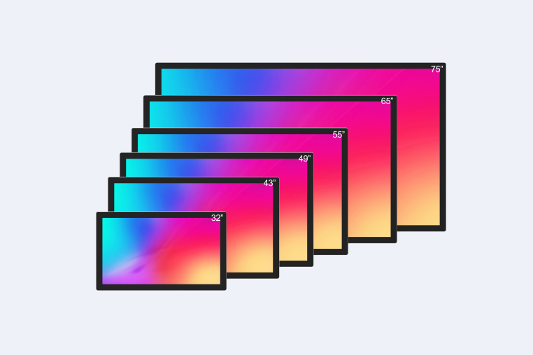 Multi Size Wall mounted TV